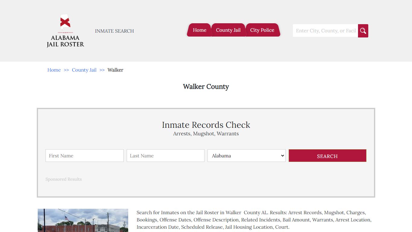 Walker County - Alabama Jail Inmate Search